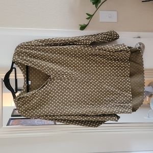 Green Floral Tunic Long Sleeve Shirt